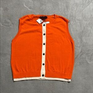 Zara color block knit west top NWT